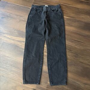 SUNDAY BEST Aritzia Women's Black Stone Jupiter High Rise Denim Jeans